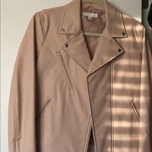 Pink leather jacket